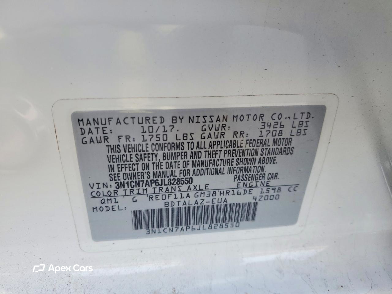 Nissan Versa 2018
