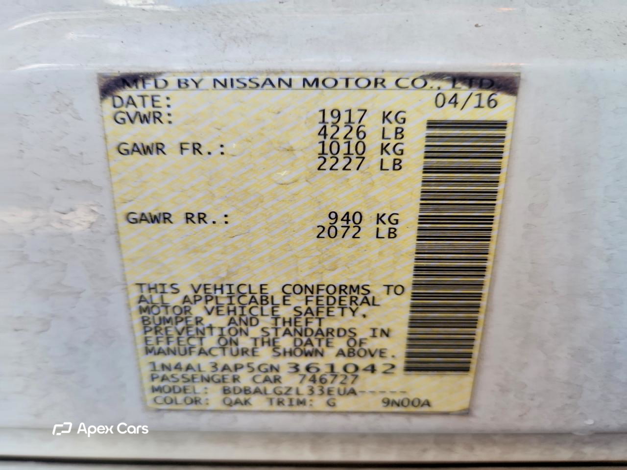 Nissan Altima 2016