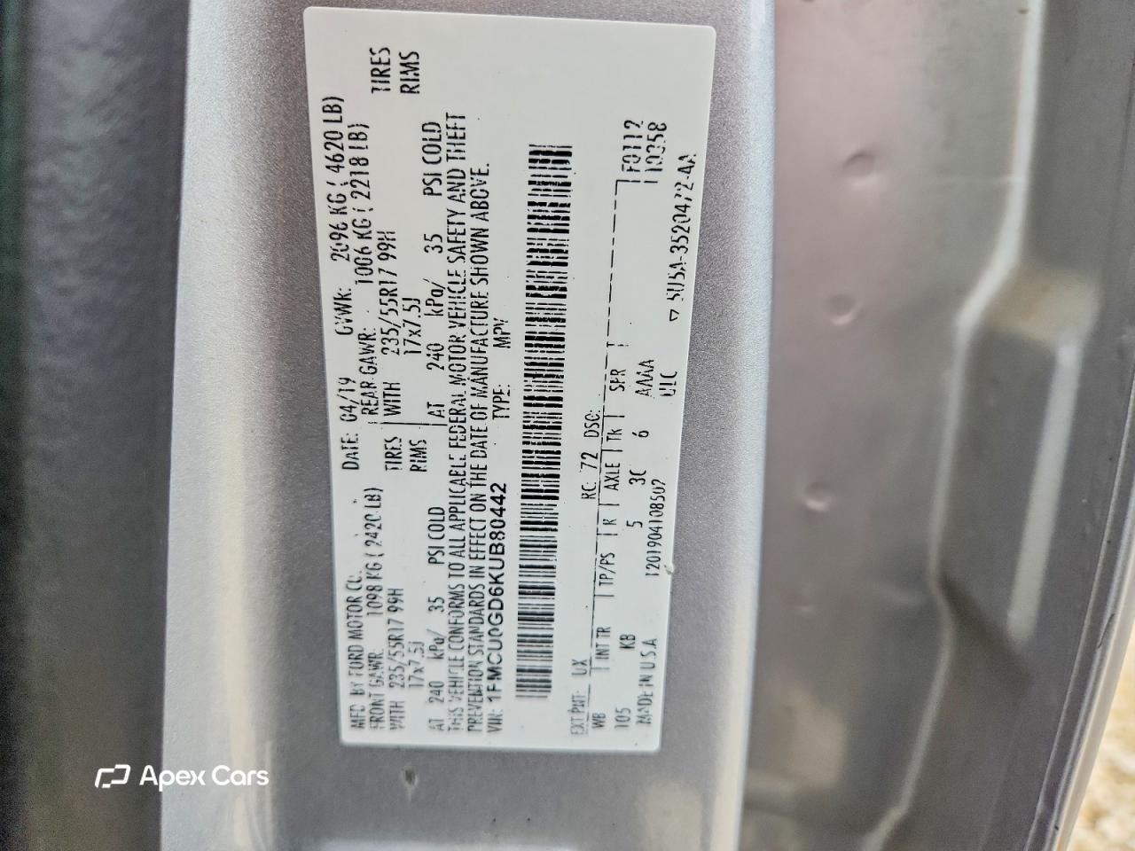 Ford Escape 2019