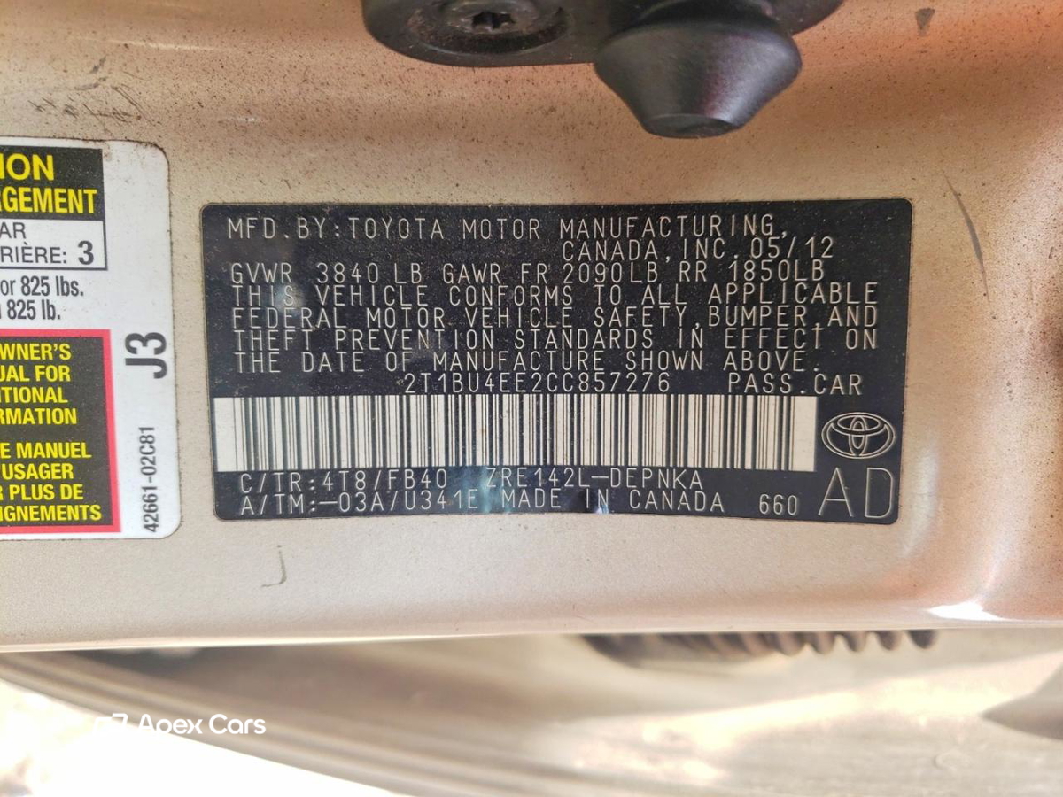 Toyota Corolla 2012