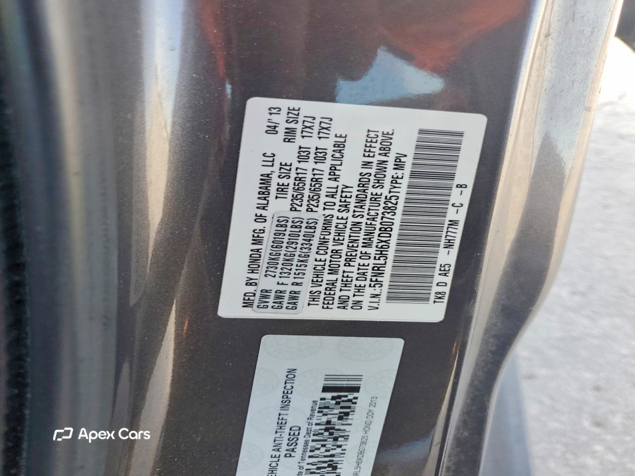 Honda Odyssey 2013