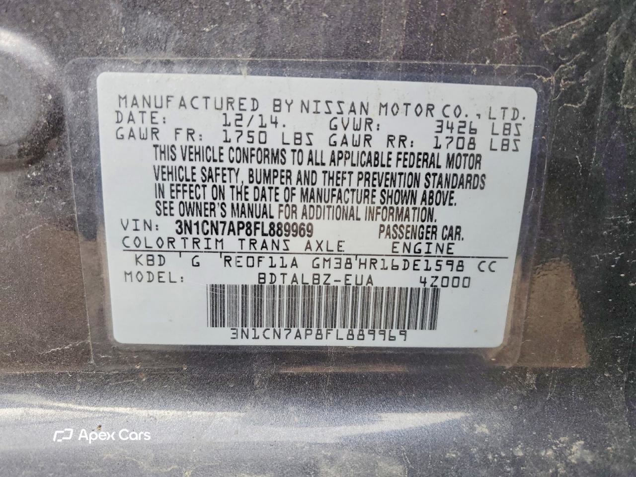 Nissan Versa 2015