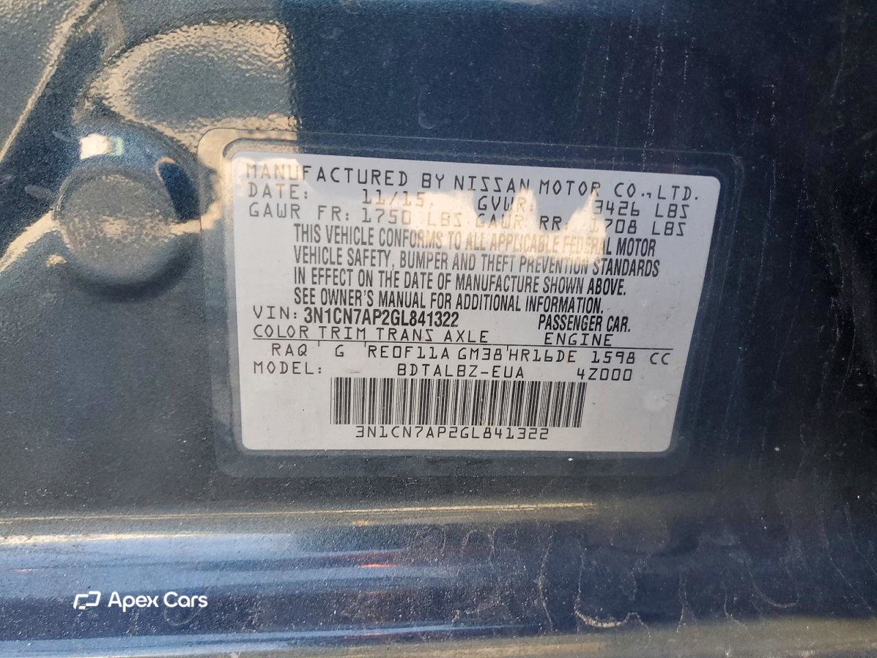 Nissan Versa 2016