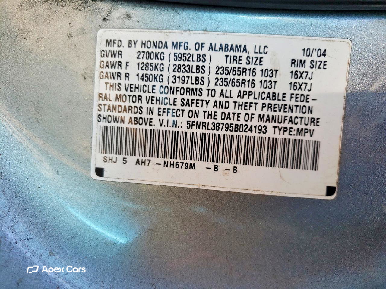 Honda Odyssey 2005