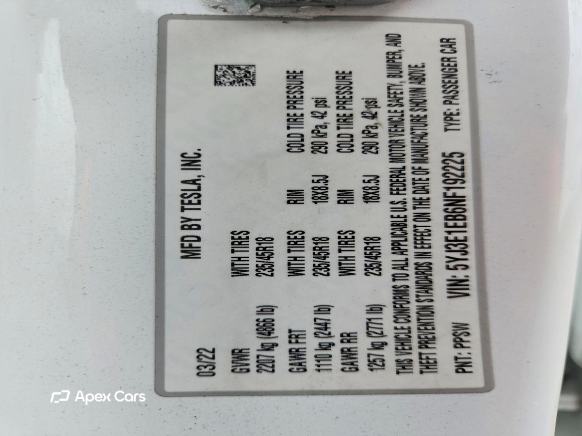 Tesla Model 3 2022