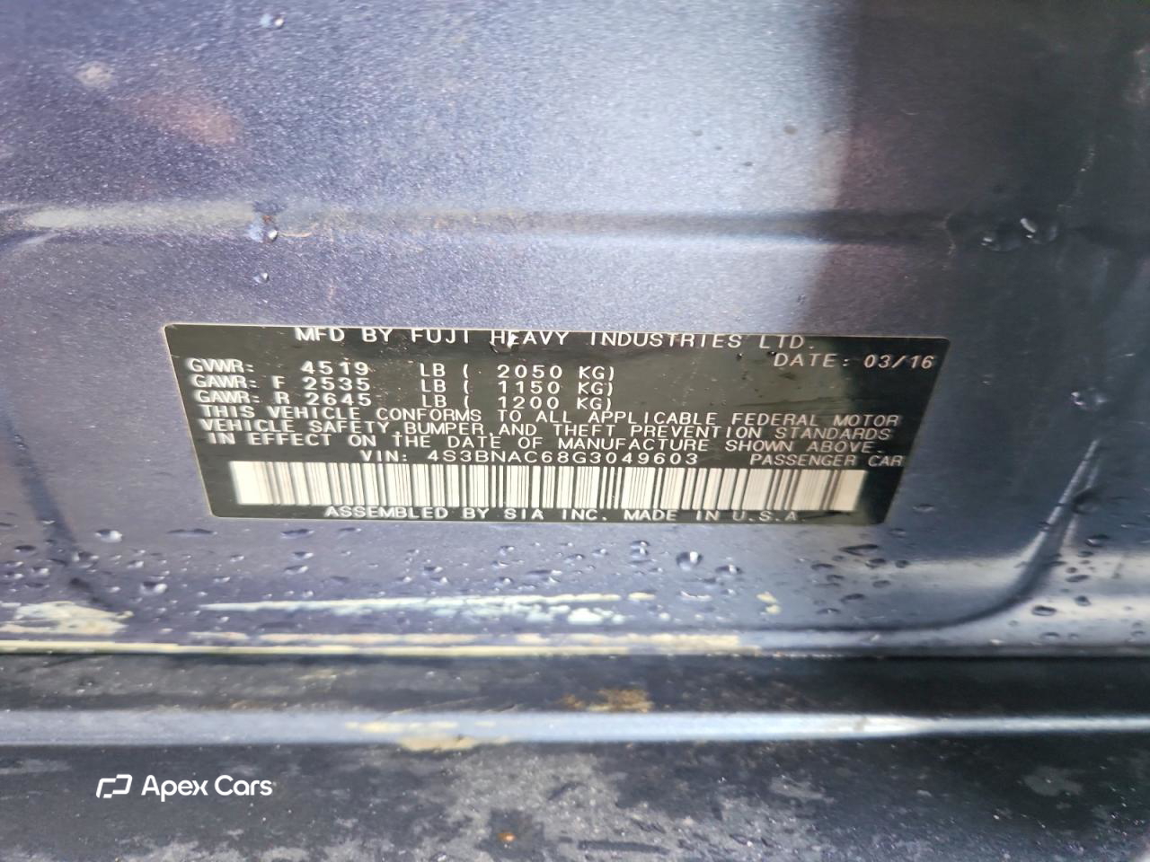Subaru Legacy 2016