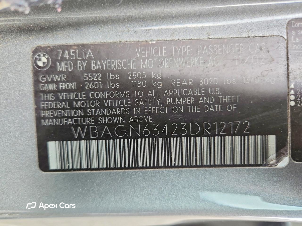 BMW Series 7 2003