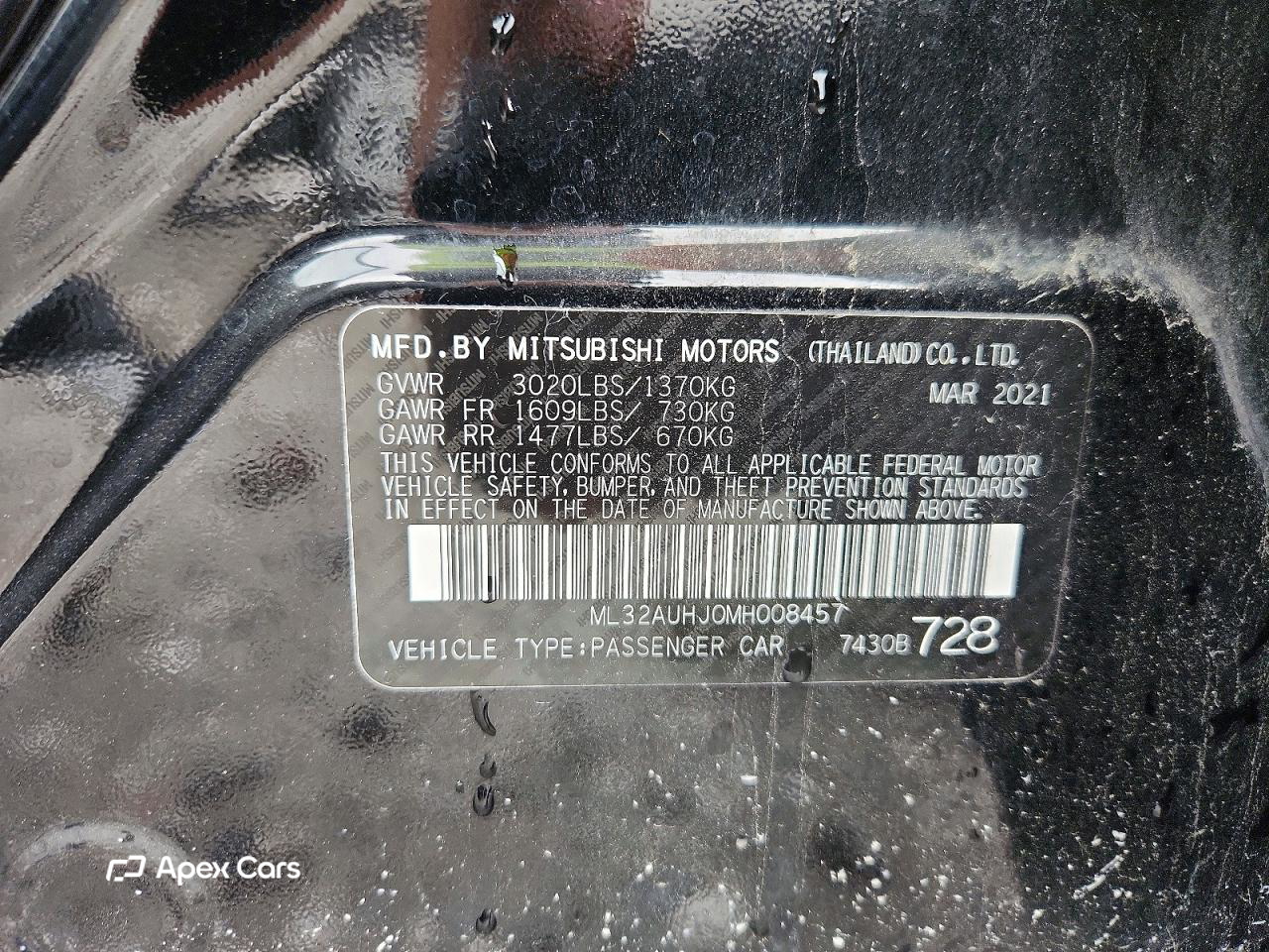 Mitsubishi Mirage 2021
