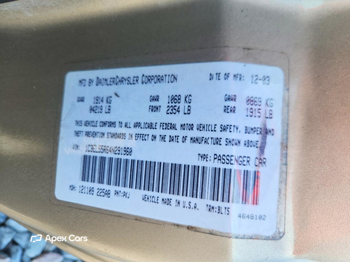 Chrysler Sebring 2004