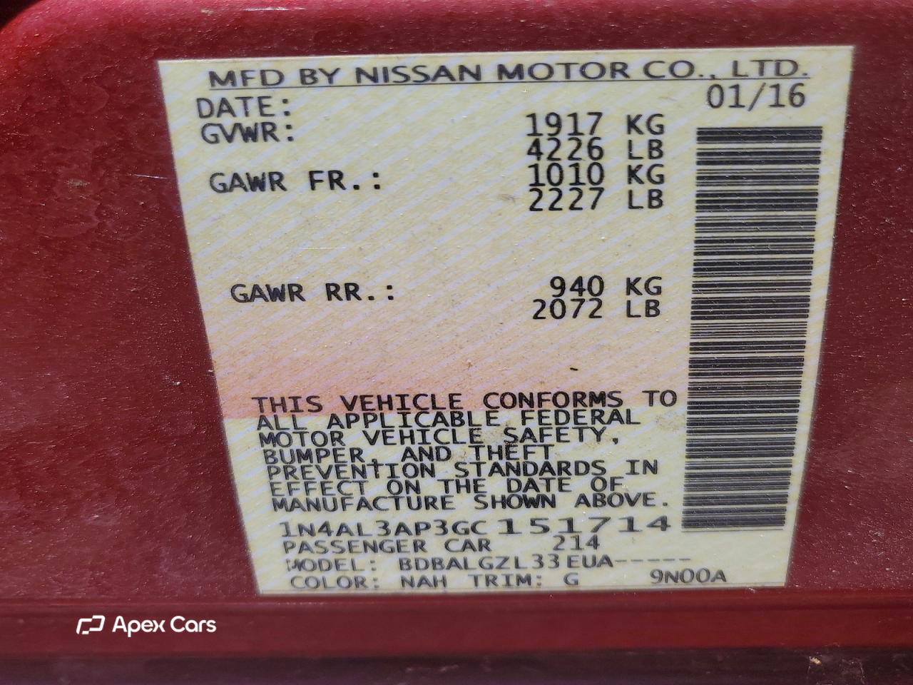 Nissan Altima 2016