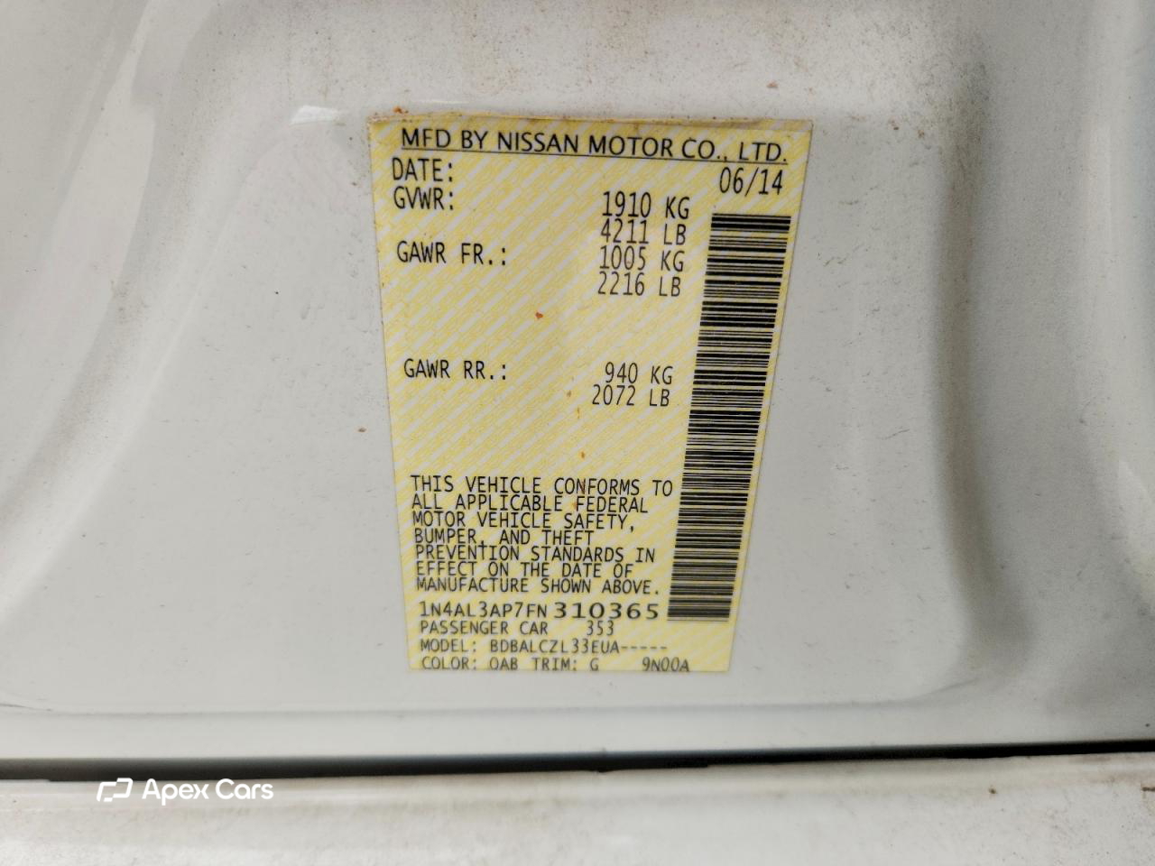 Nissan Altima 2015