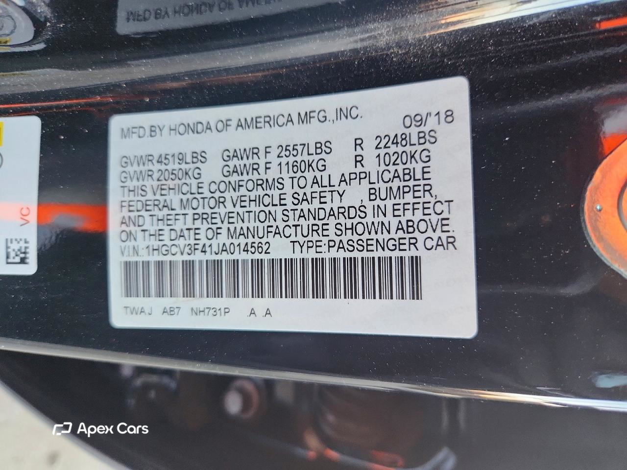 Honda Accord 2018
