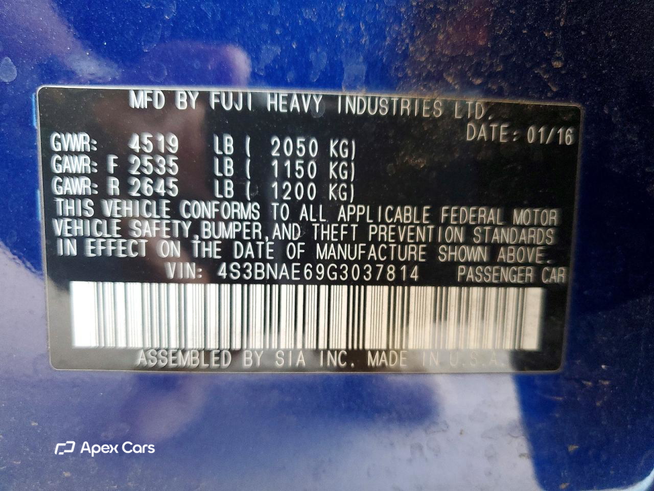 Subaru Legacy 2016