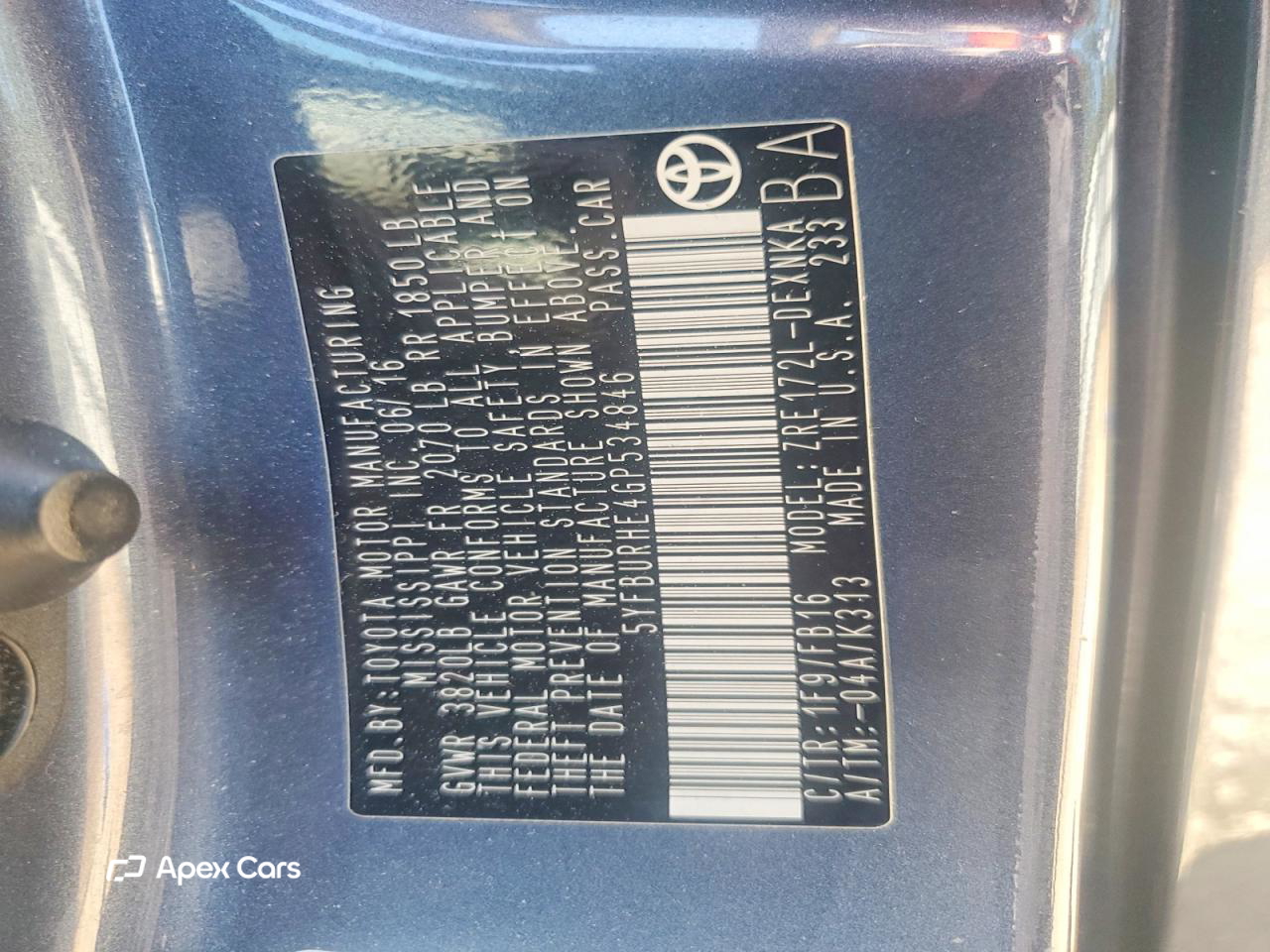 Toyota Corolla 2016