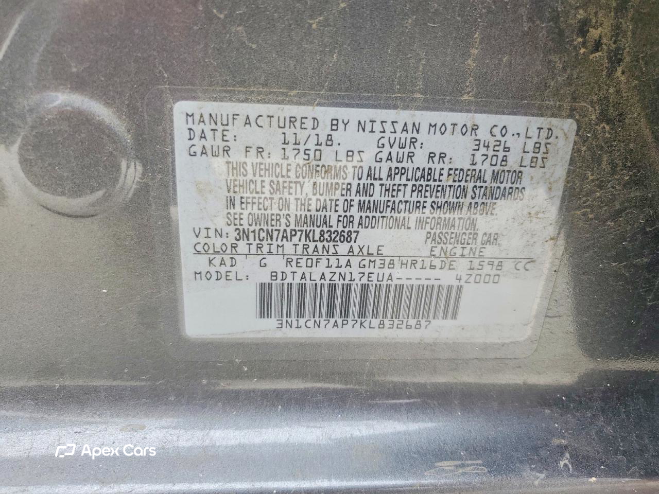 Nissan Versa 2019