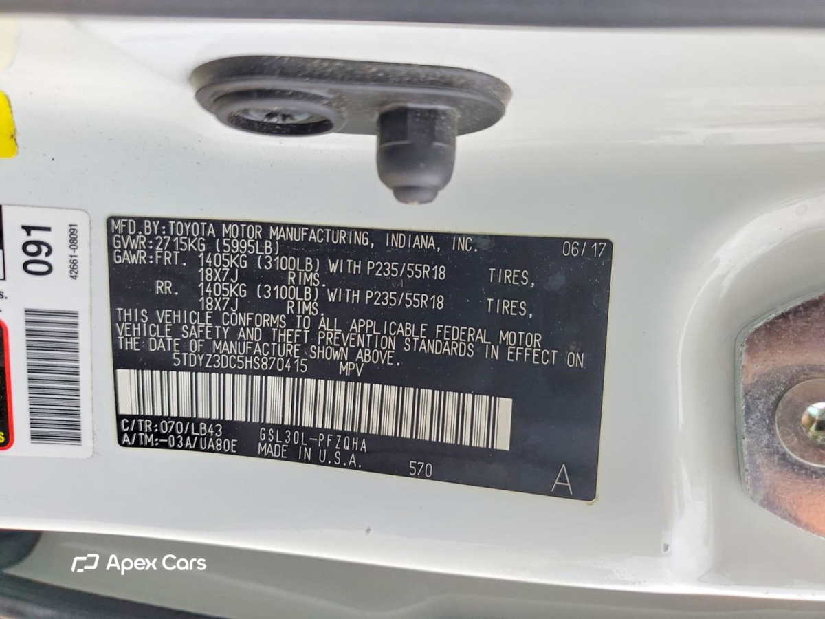 Toyota Sienna 2017