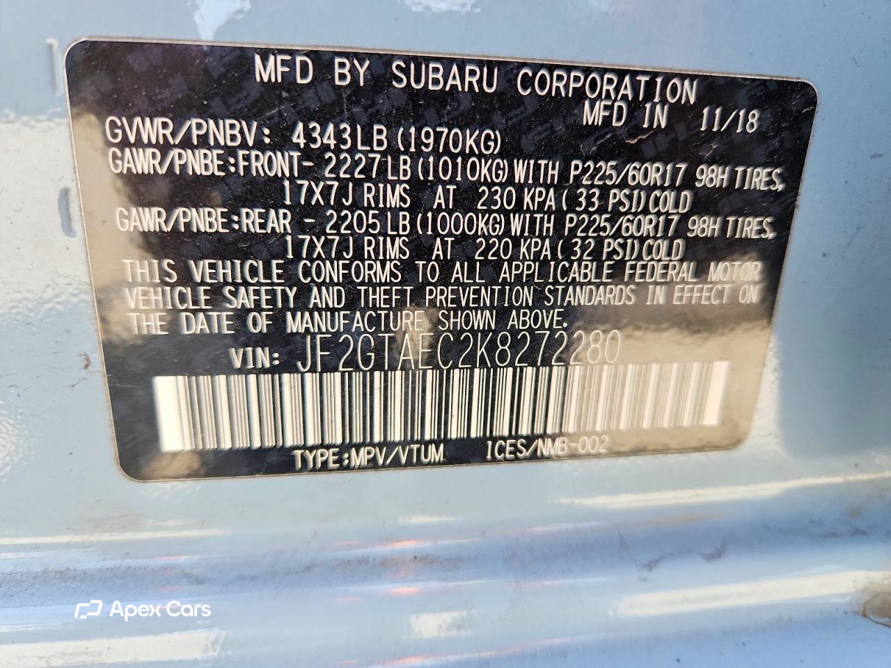 Subaru XV 2019