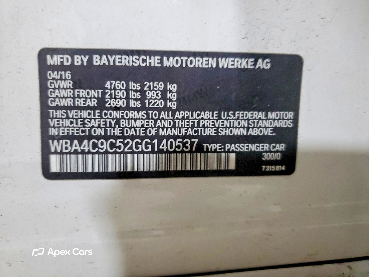 BMW Series 4 2016