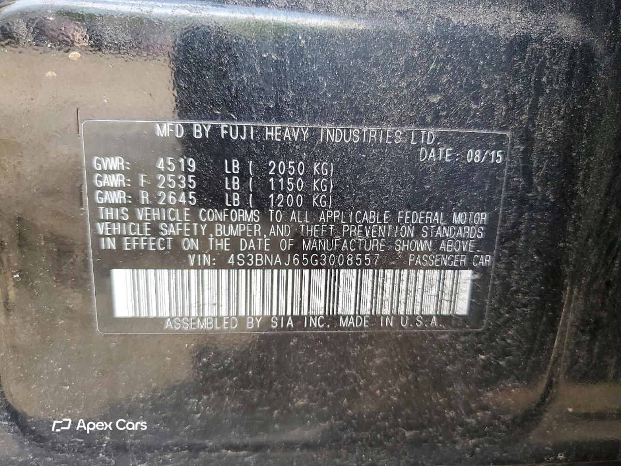 Subaru Legacy 2016