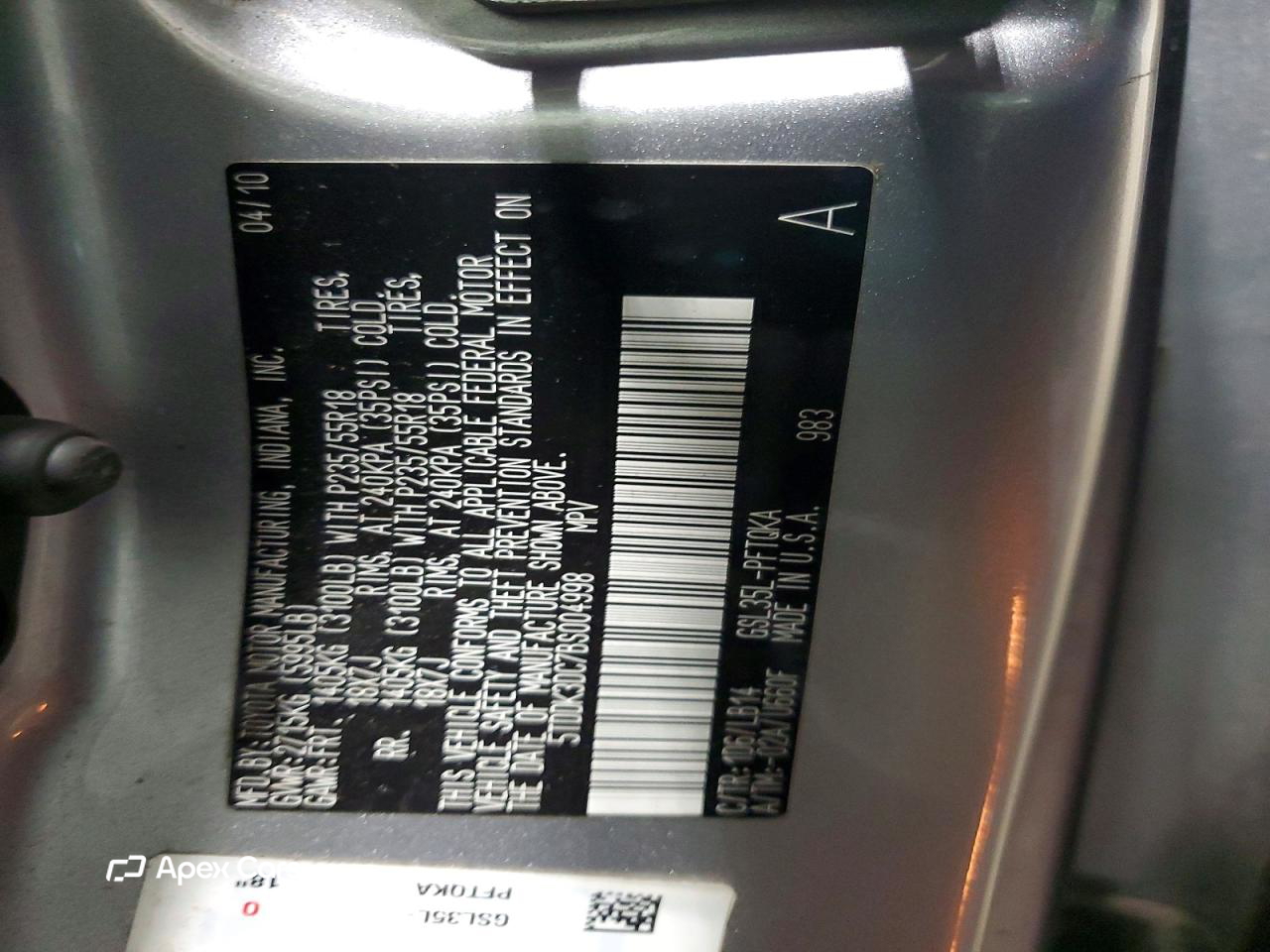 Toyota Sienna 2011