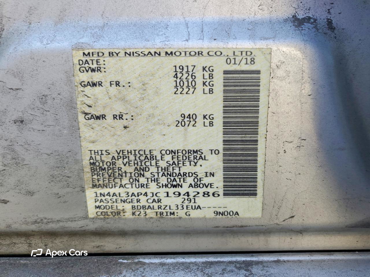 Nissan Altima 2018