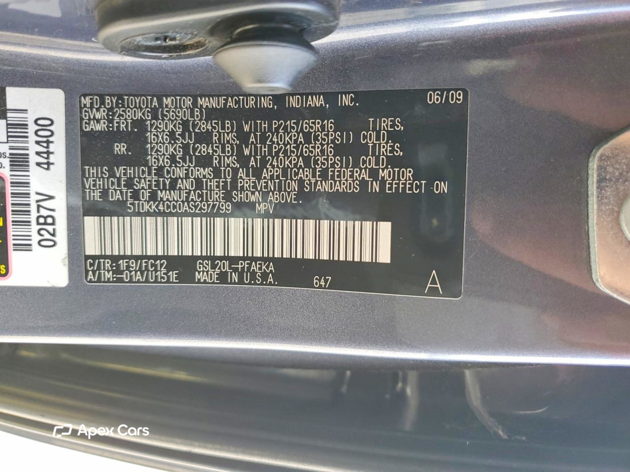 Toyota Sienna 2010