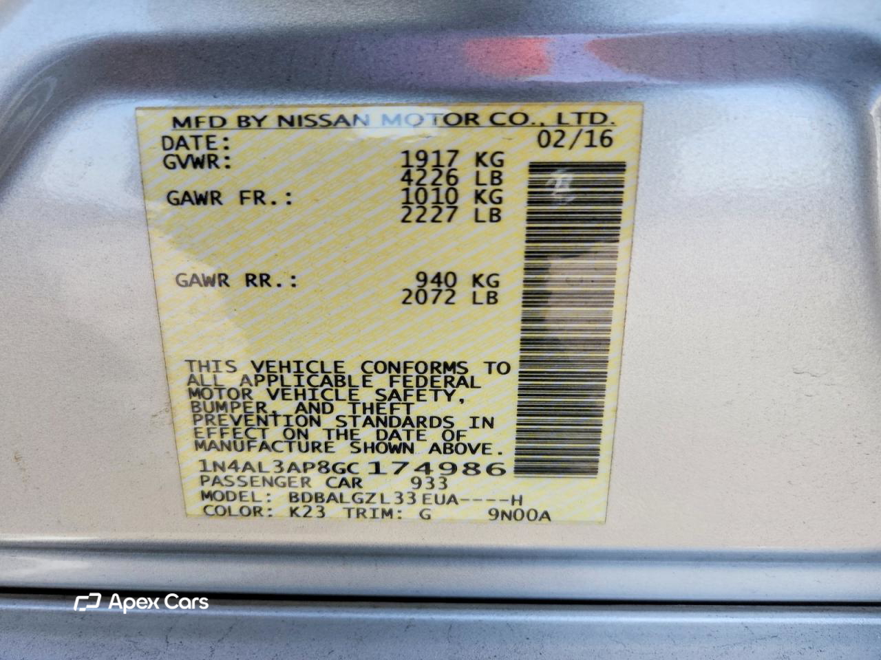 Nissan Altima 2016