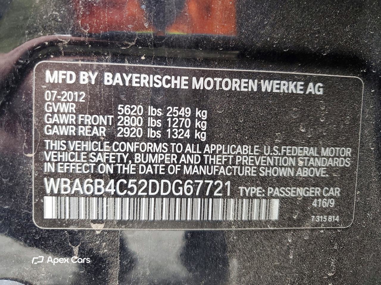 BMW Series 6 2013