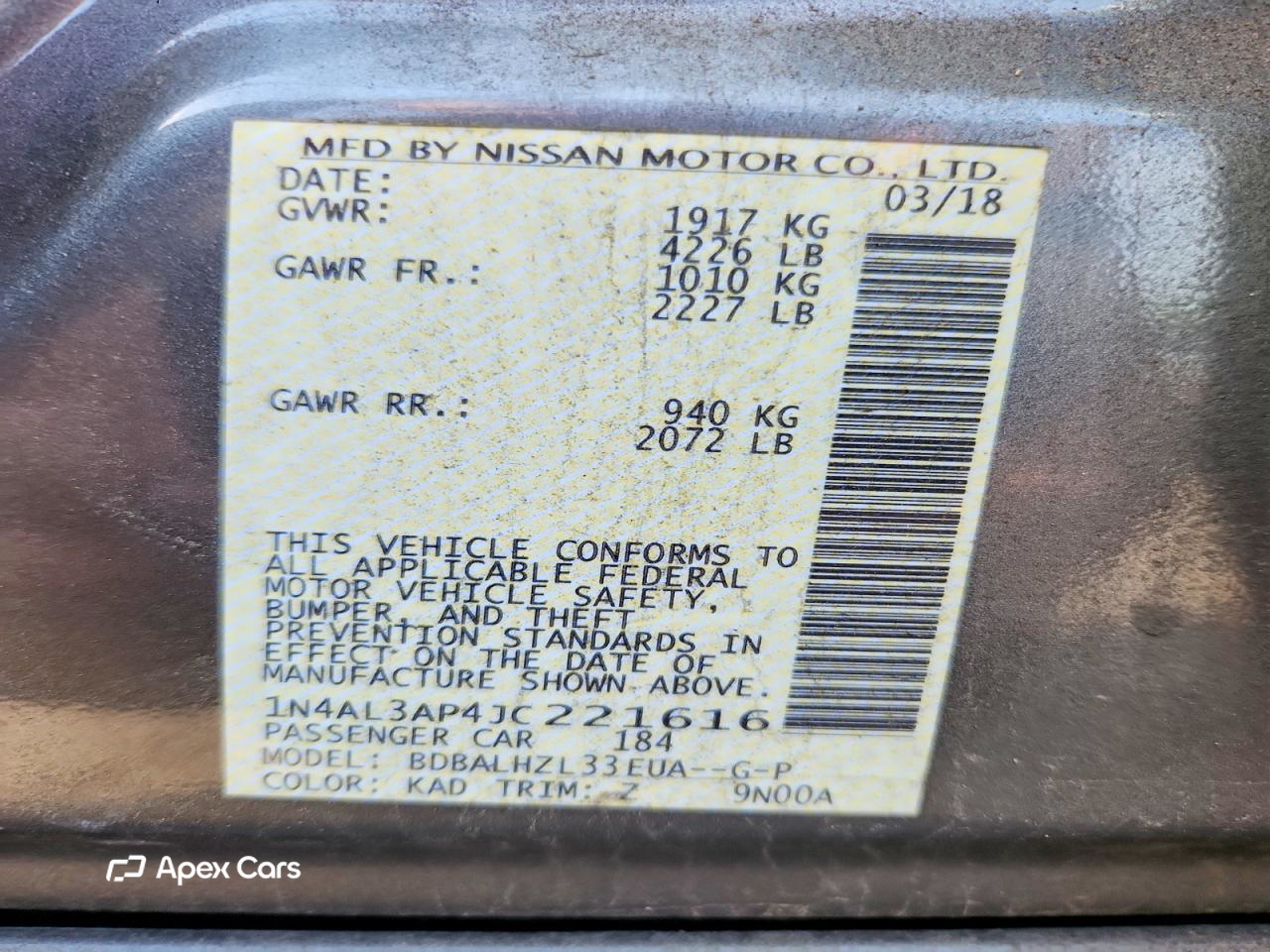 Nissan Altima 2018
