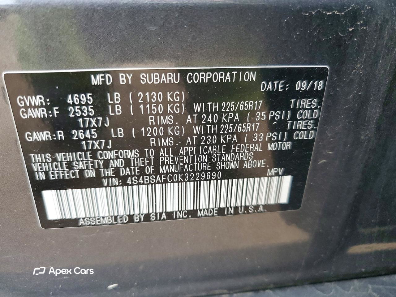Subaru Outback 2019
