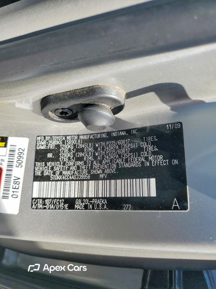 Toyota Sienna 2010