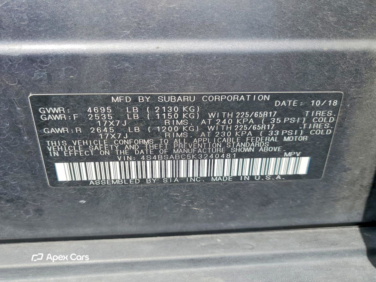 Subaru Outback 2019