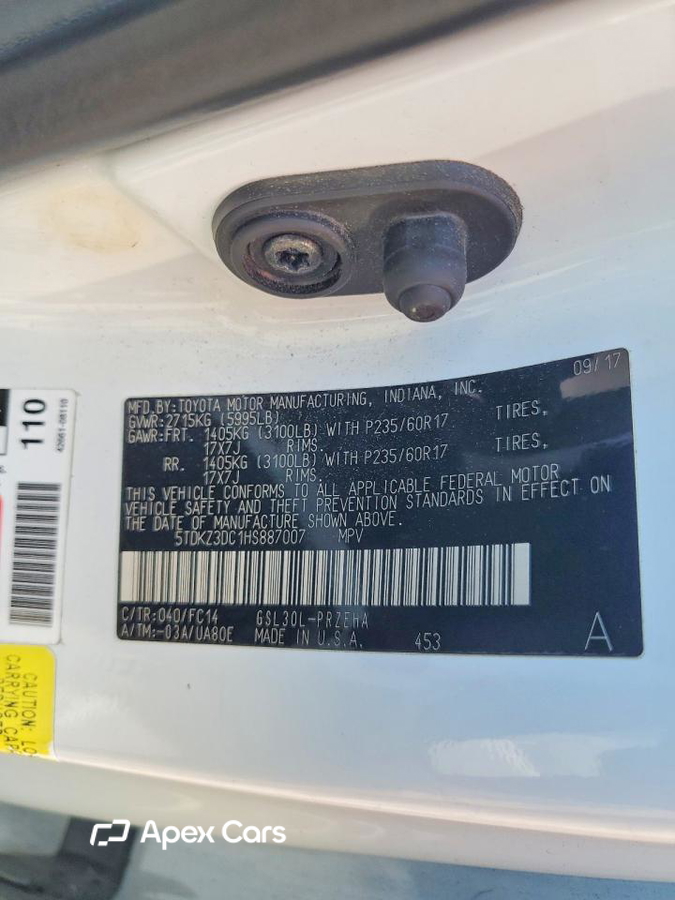 Toyota Sienna 2017