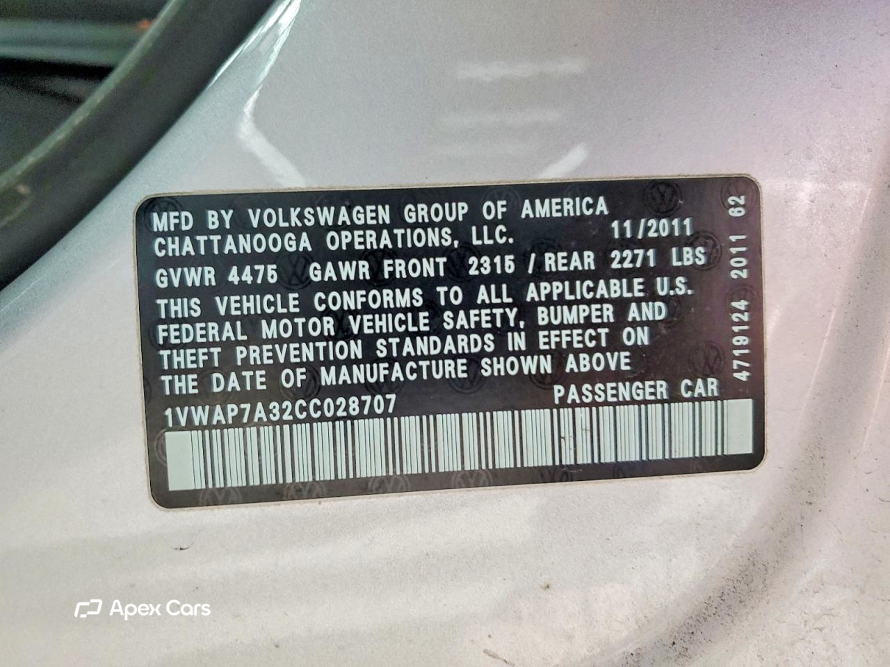 Volkswagen Passat 2012