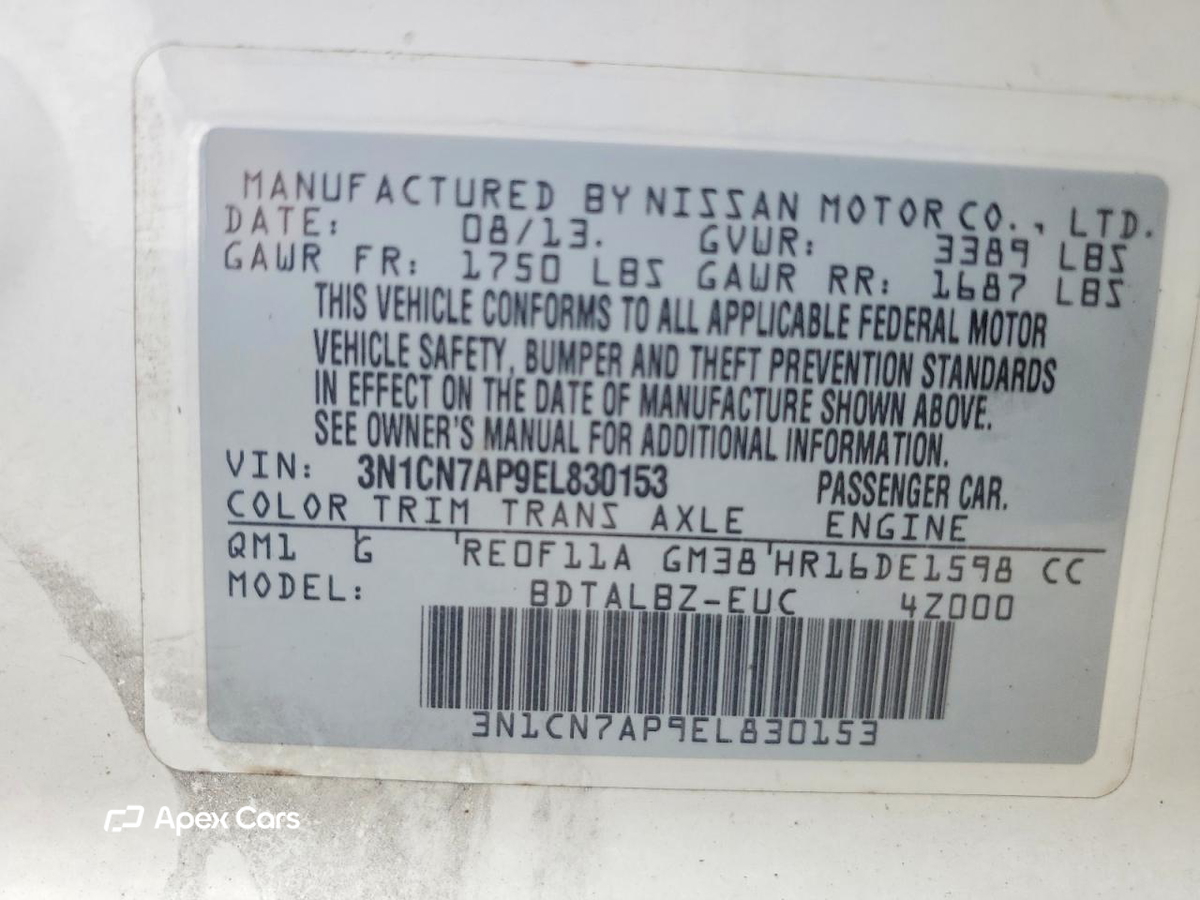 Nissan Versa 2014