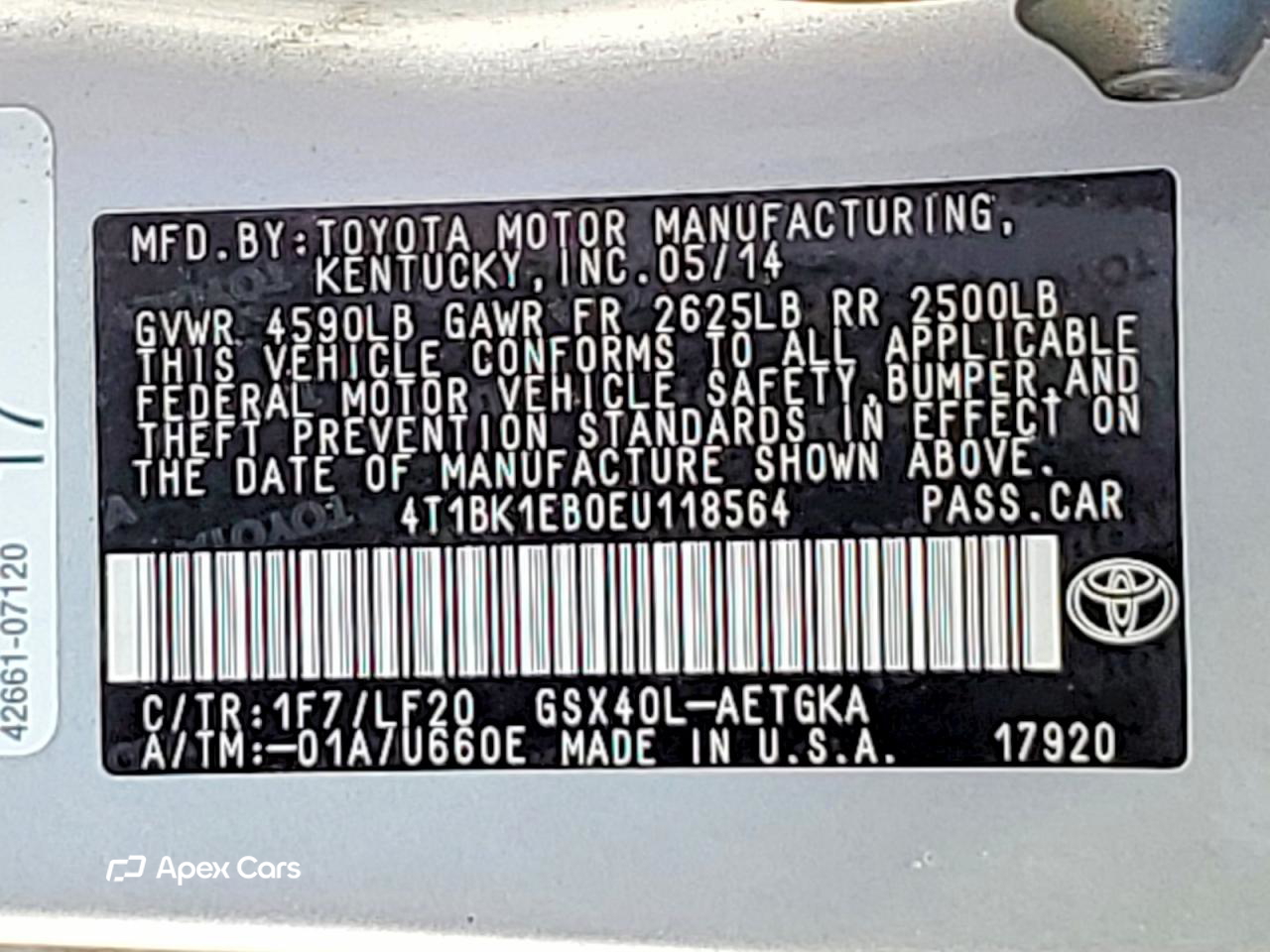 Toyota Avalon 2014