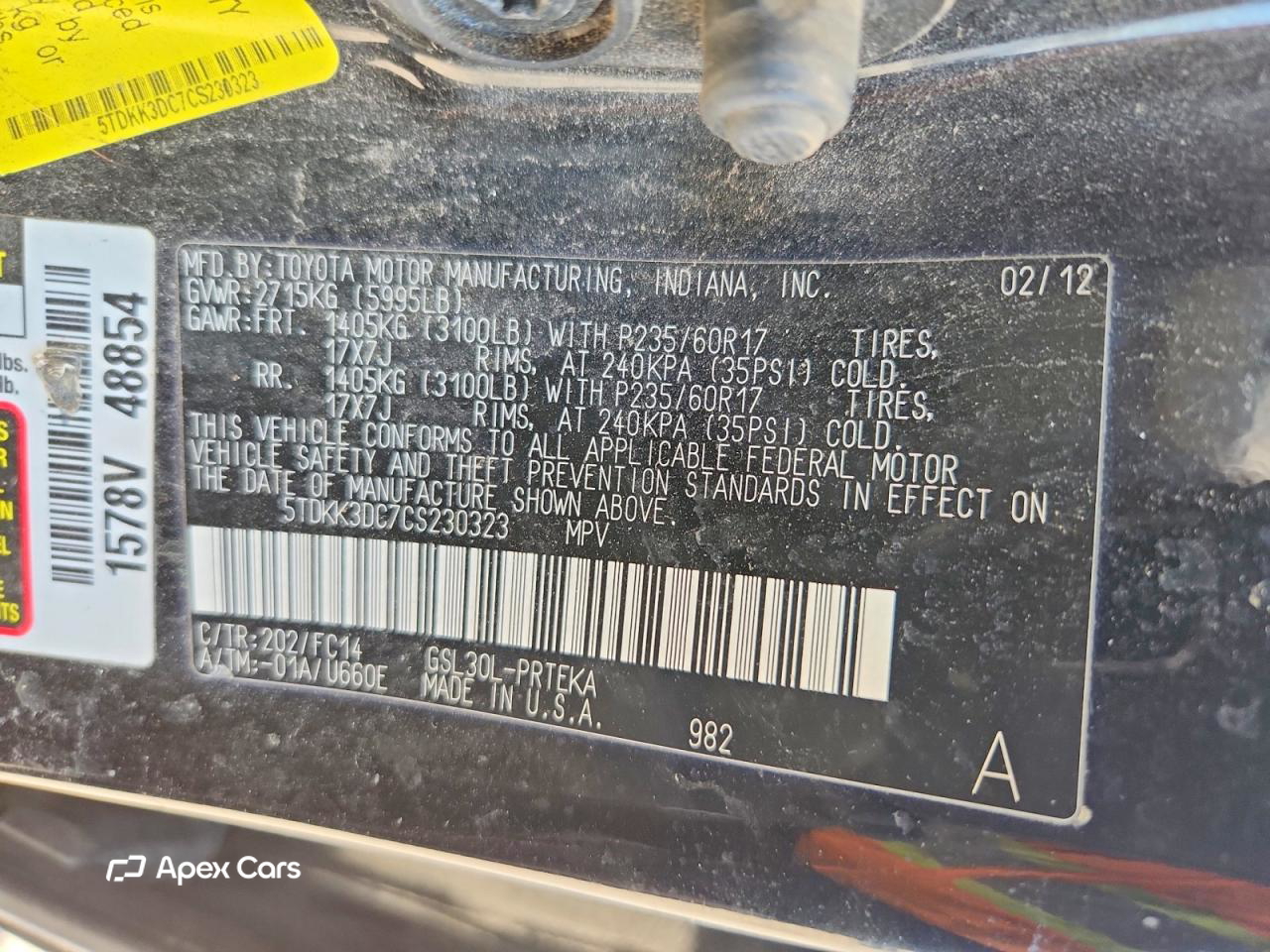Toyota Sienna 2012