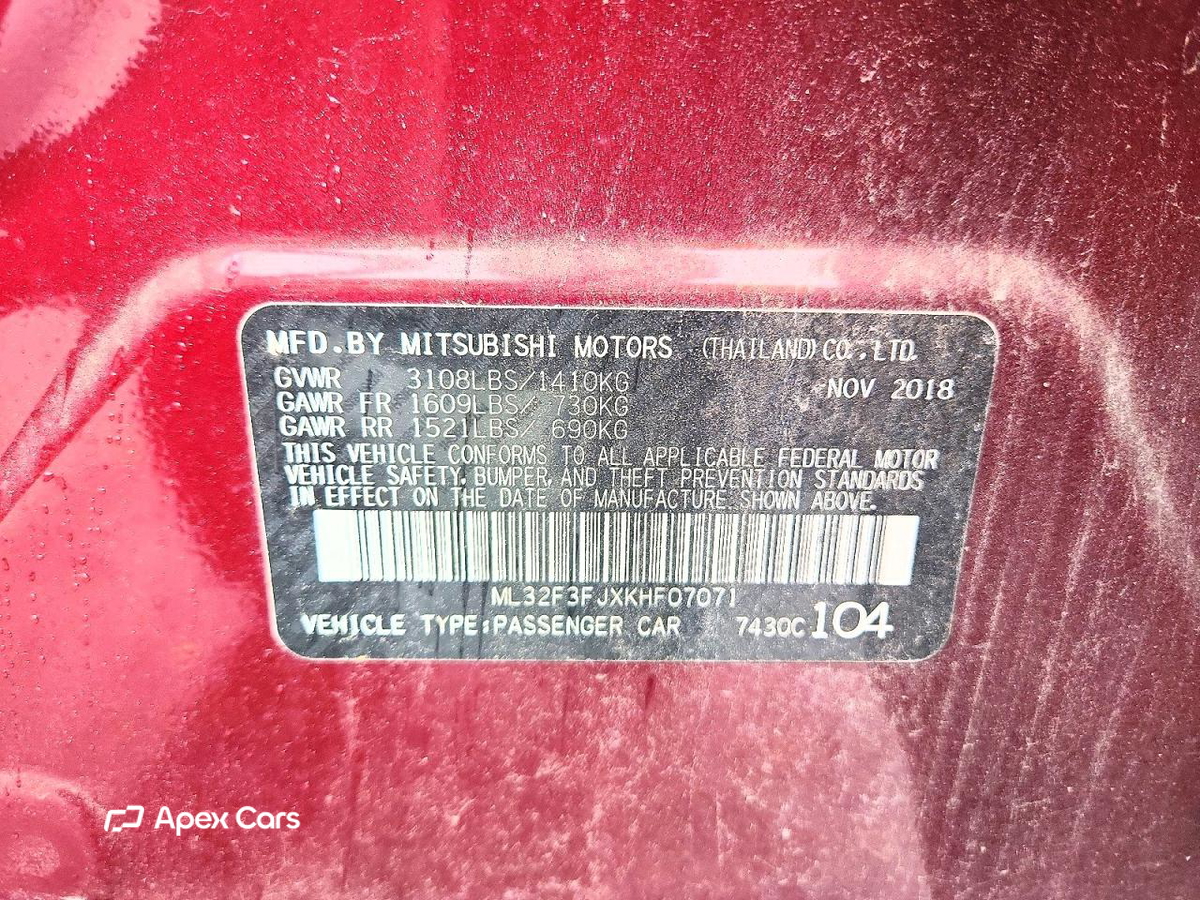 Mitsubishi Mirage 2019