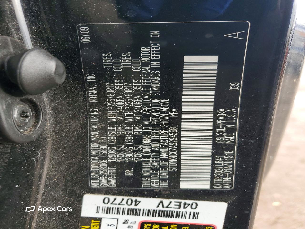 Toyota Sienna 2010