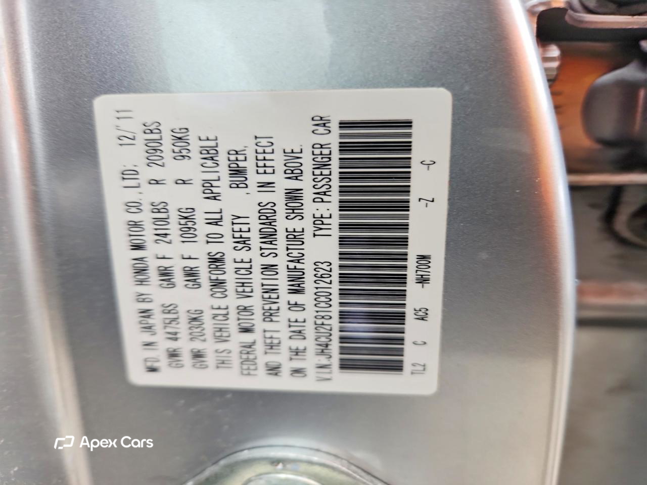 Acura TSX 2012