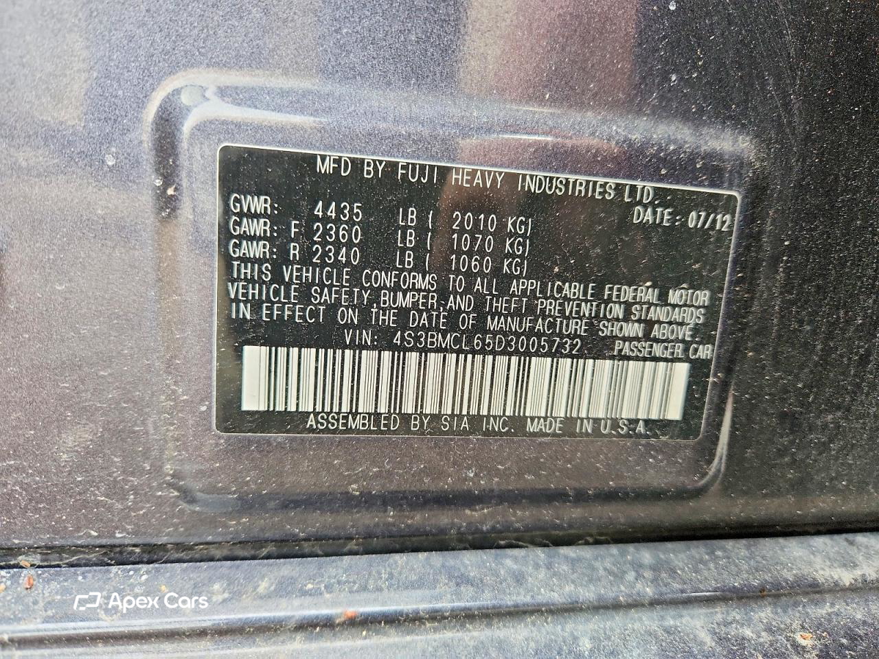 Subaru Legacy 2013