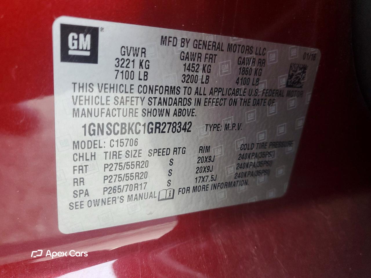 Chevrolet Tahoe 2016