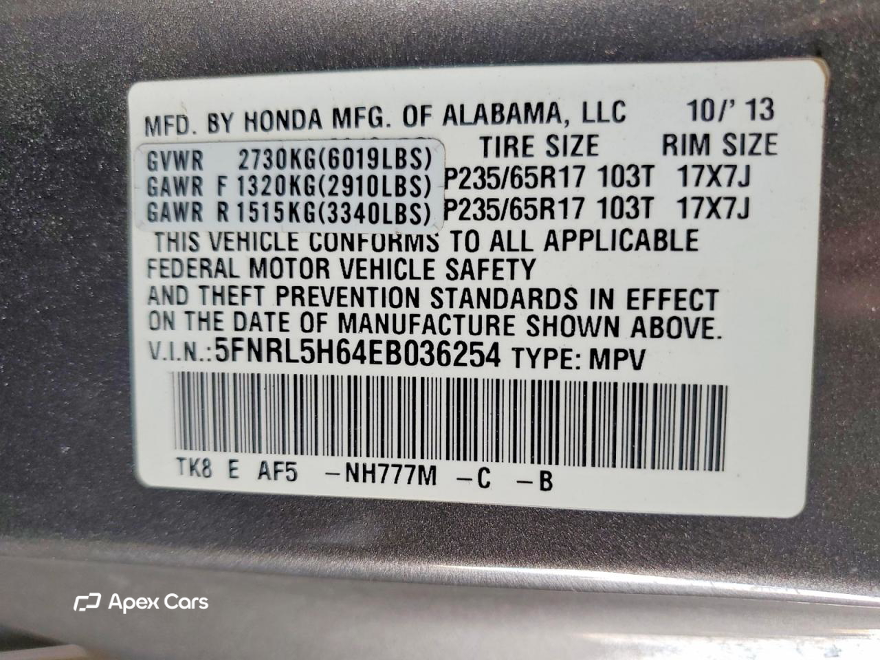 Honda Odyssey 2014