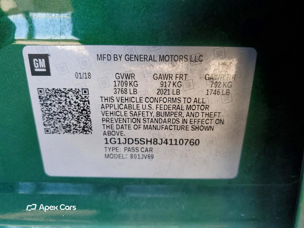Chevrolet Sonic 2018