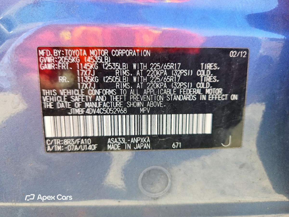 Toyota RAV 4 2012