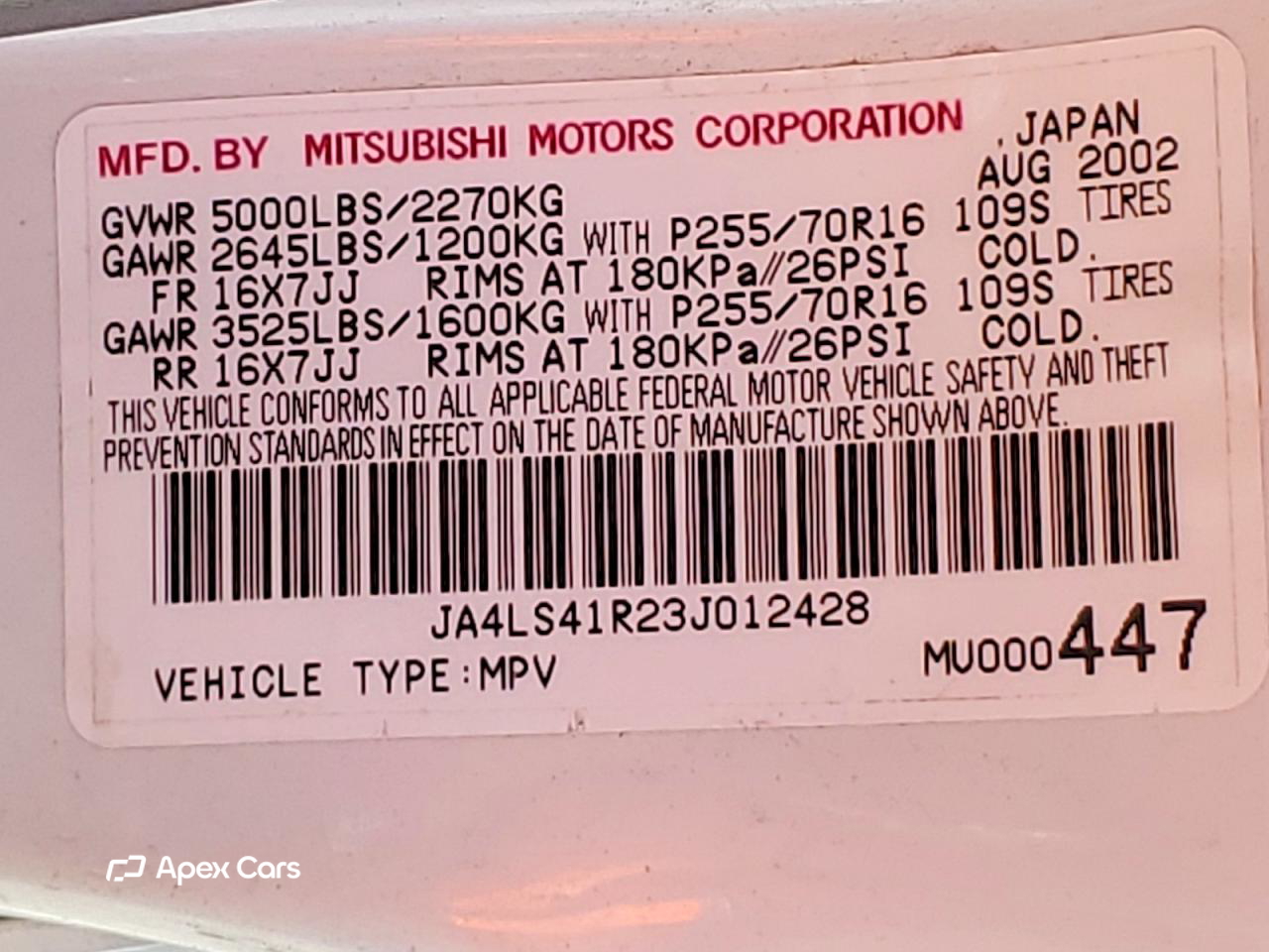 Mitsubishi Montero 2003