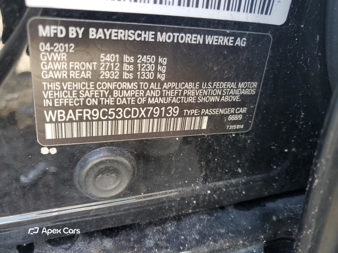 BMW Series 5 2012