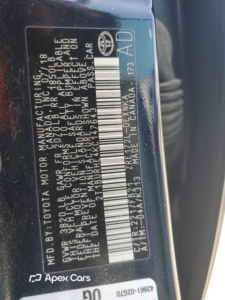 Toyota Corolla 2019
