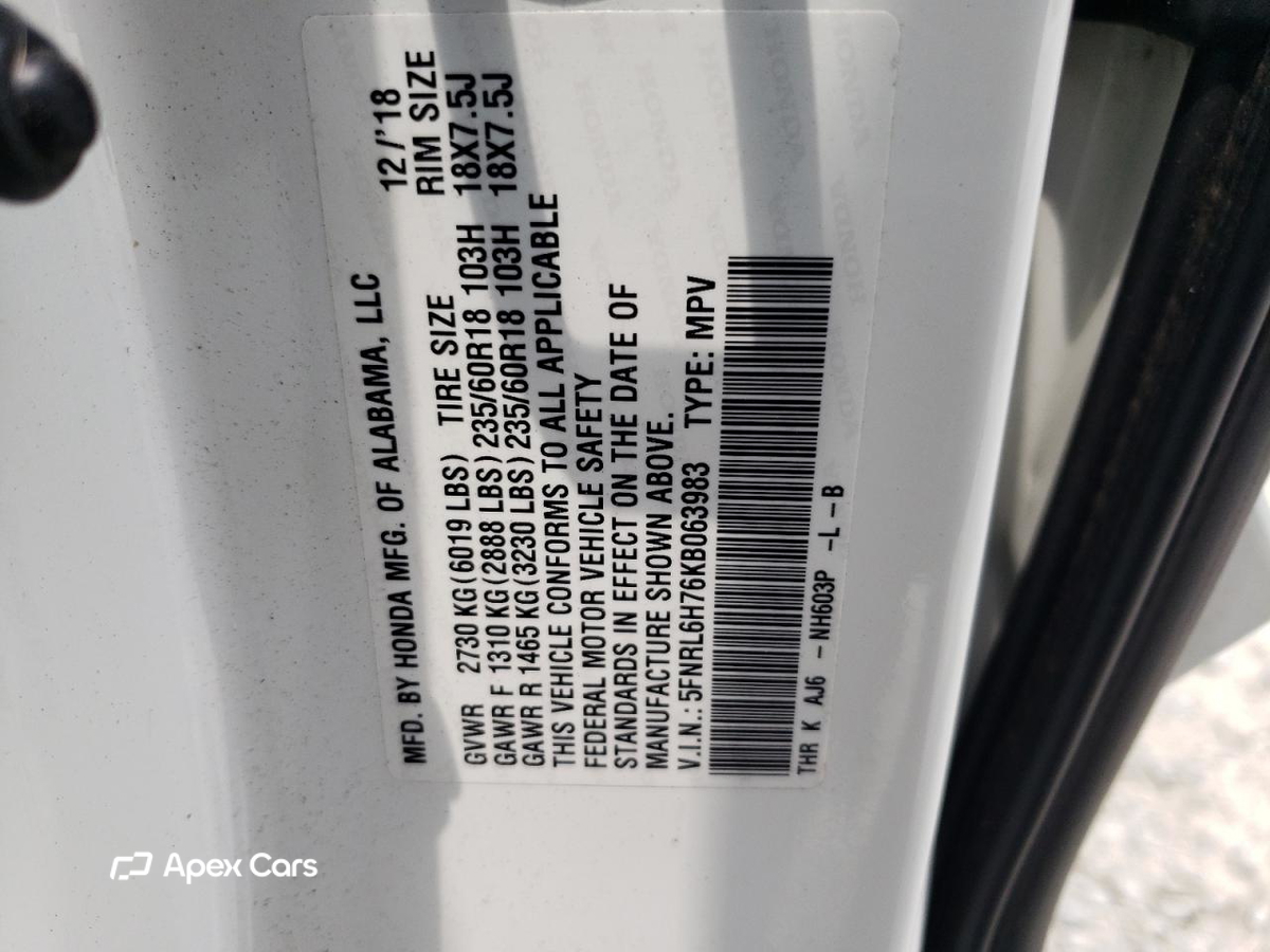 Honda Odyssey 2019