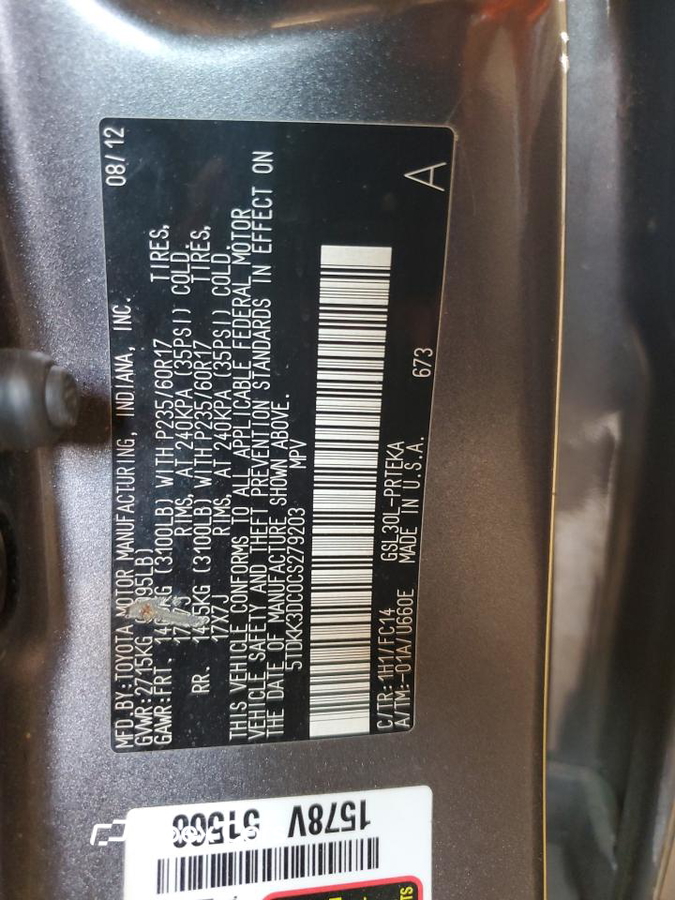 Toyota Sienna 2012